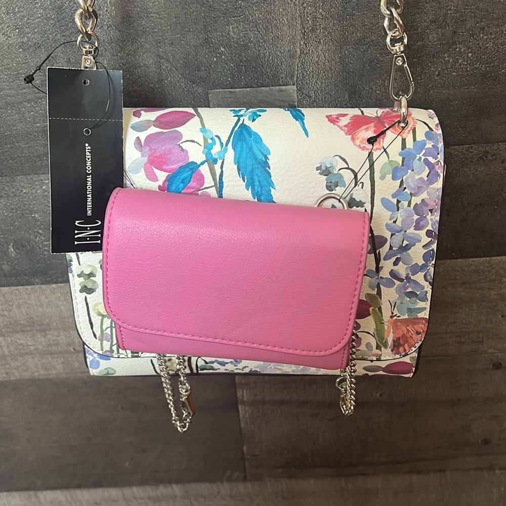 New 2 Piece INC Garden Floral Purses - Picture 2 of 7